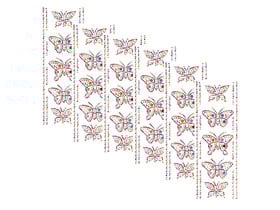Glitzersticker "Schmetterling", 6 Stück